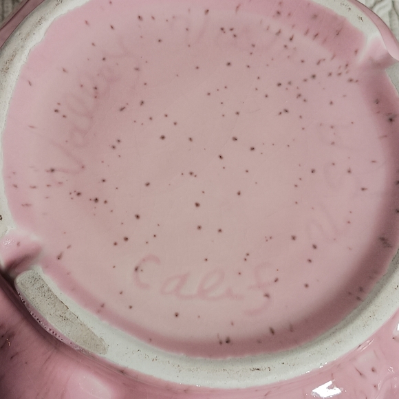 Vintage Mid Century Valley Vista 310 PINK STRAWBERRY Covered Canister Bowl Dish - Picture 8 of 9